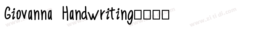 Giovanna Handwriting字体转换